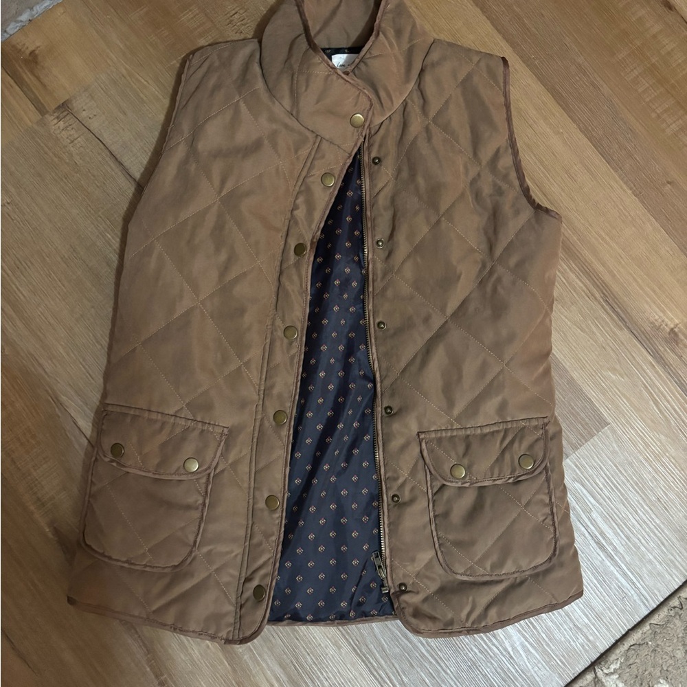 Quilted Brown Vest for Women